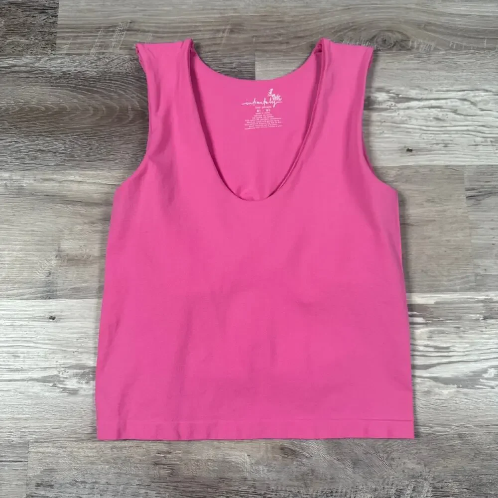 Intimately Free People Hot Pink Scoop Neck Tank Top Stretch M / L